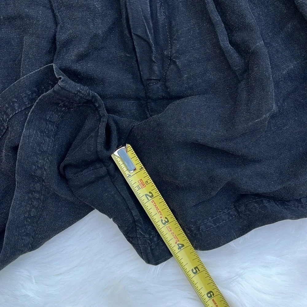 NWOT Free People Calla Linen Trouser Shorts Size 2 Black